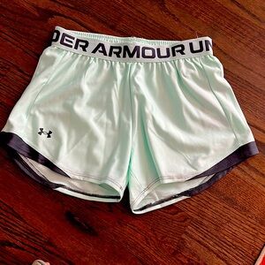 Under Armour gym shorts. Mint green & grey. NWT